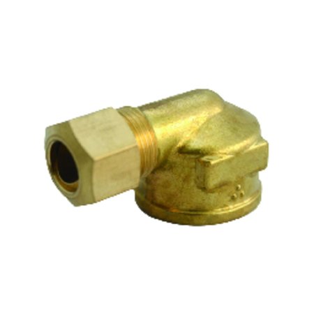 JMF 5/8 in. Compression X 1/2 in. D FPT Brass 90 Degree Elbow 4503793